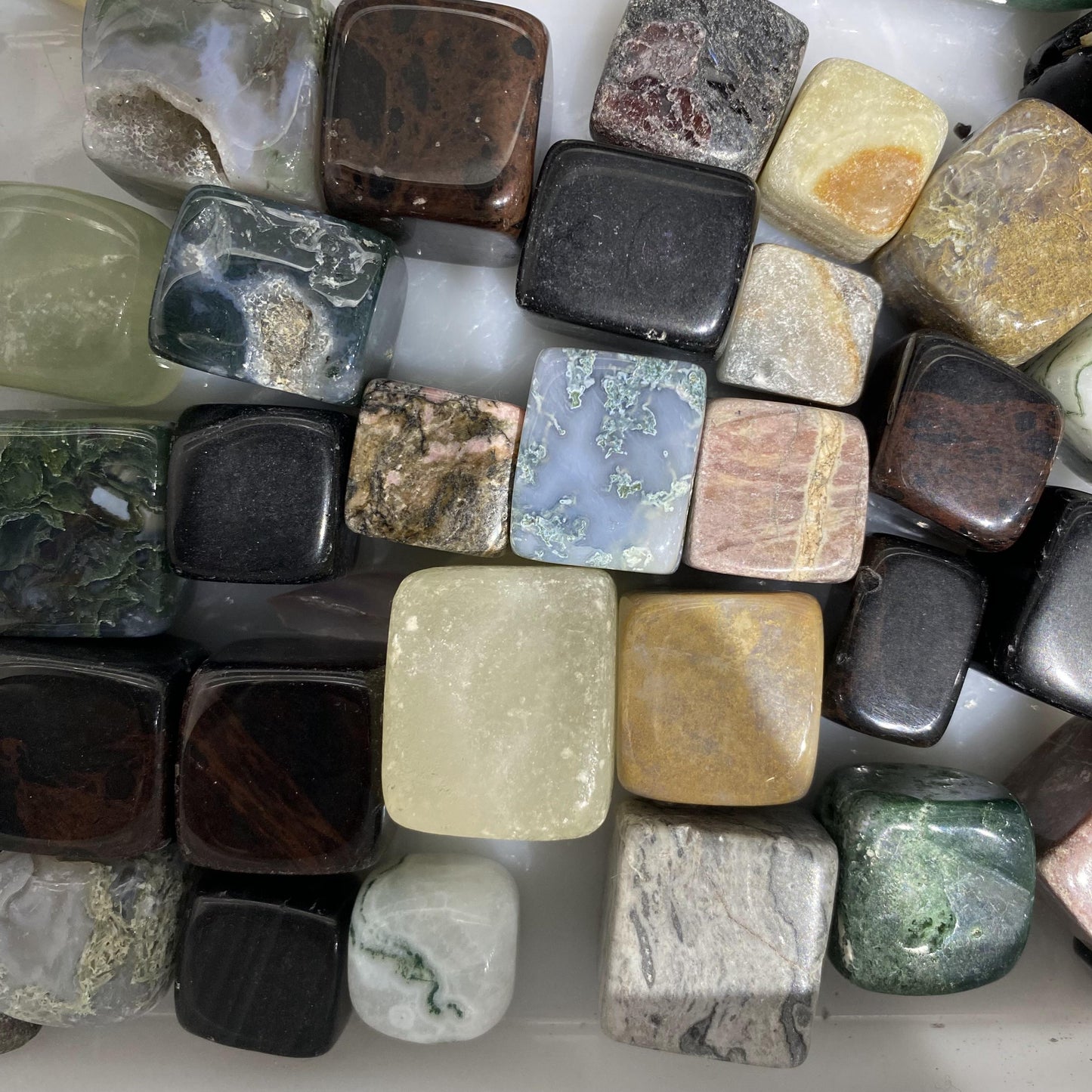 Mixed Squares Tumbled Stones In Bulk