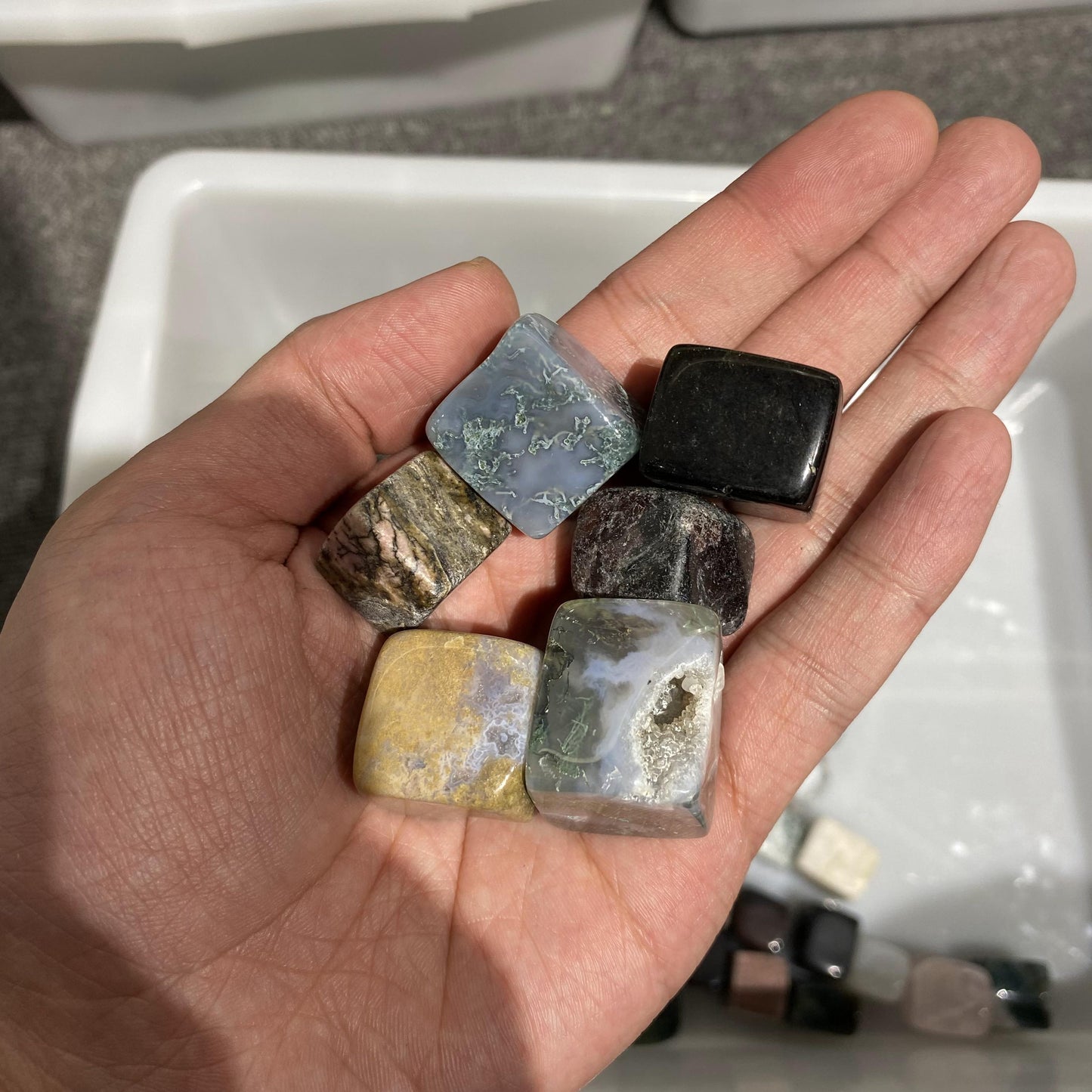 Mixed Squares Tumbled Stones In Bulk