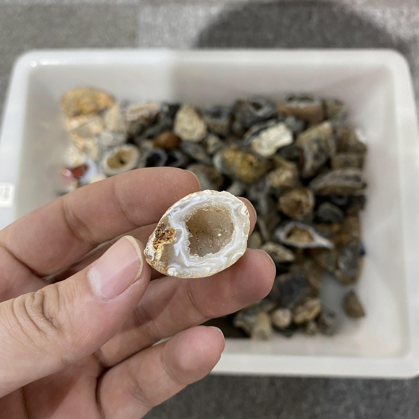 Geoda de ágata a granel