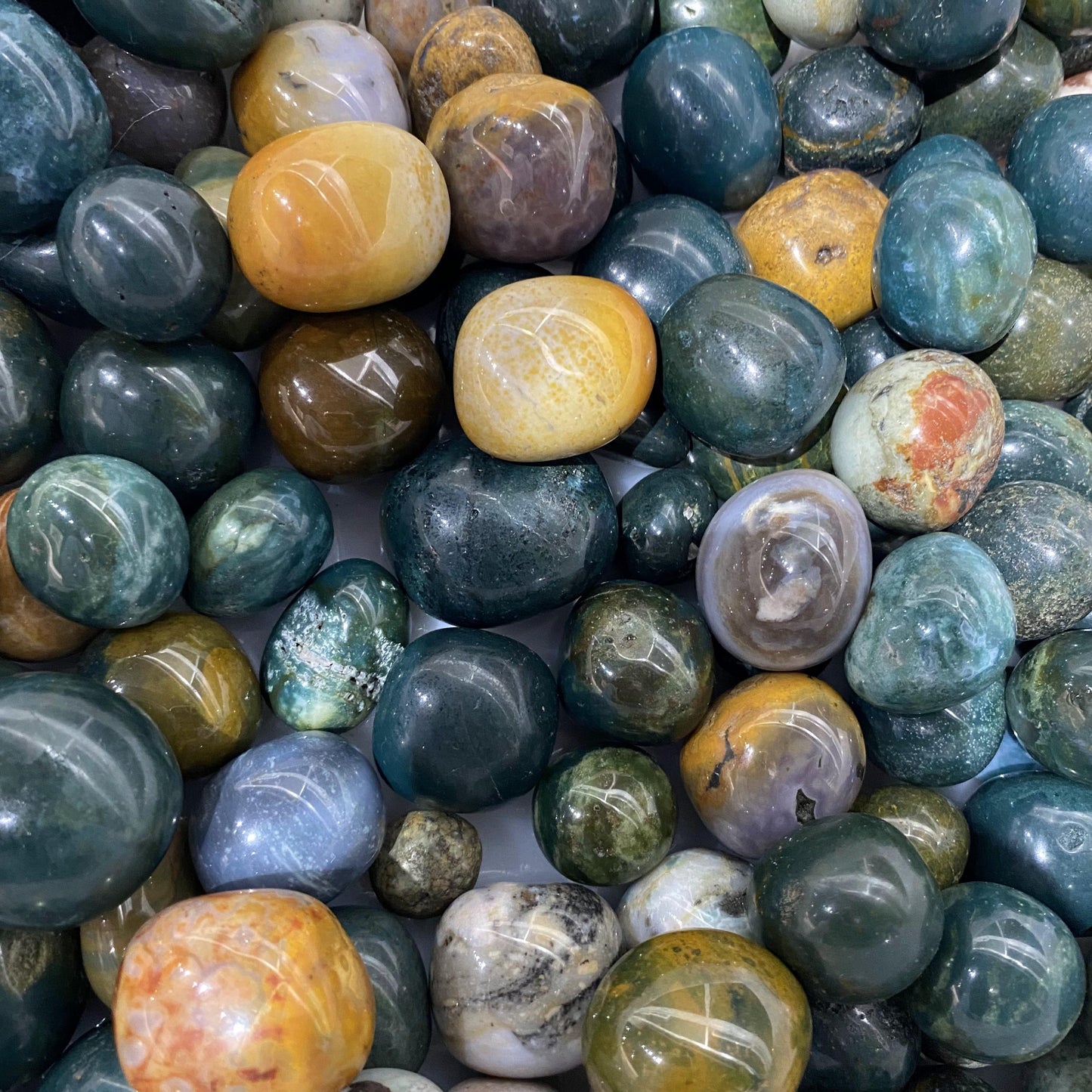 Ocean Jasper Tumbled Stones In Bulk