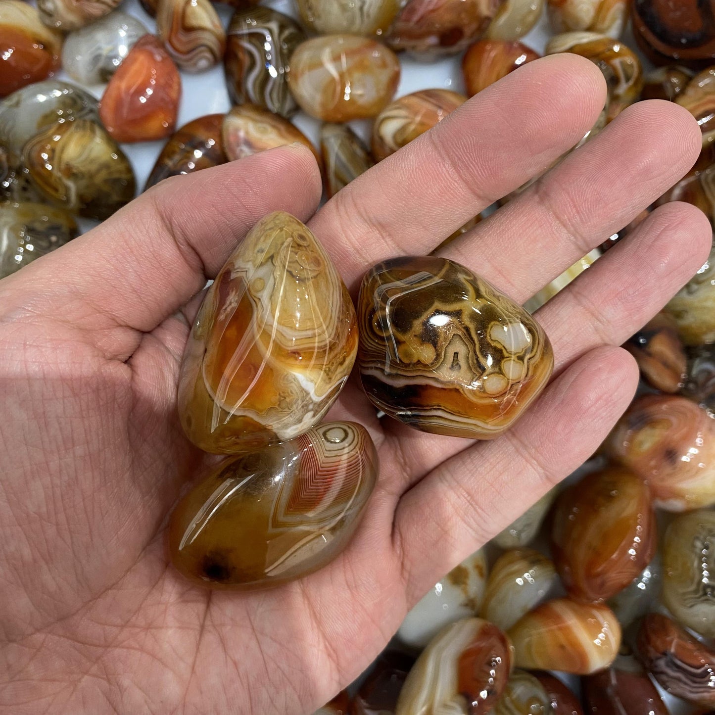 Sardonyx Tumbled Stones In Bulk