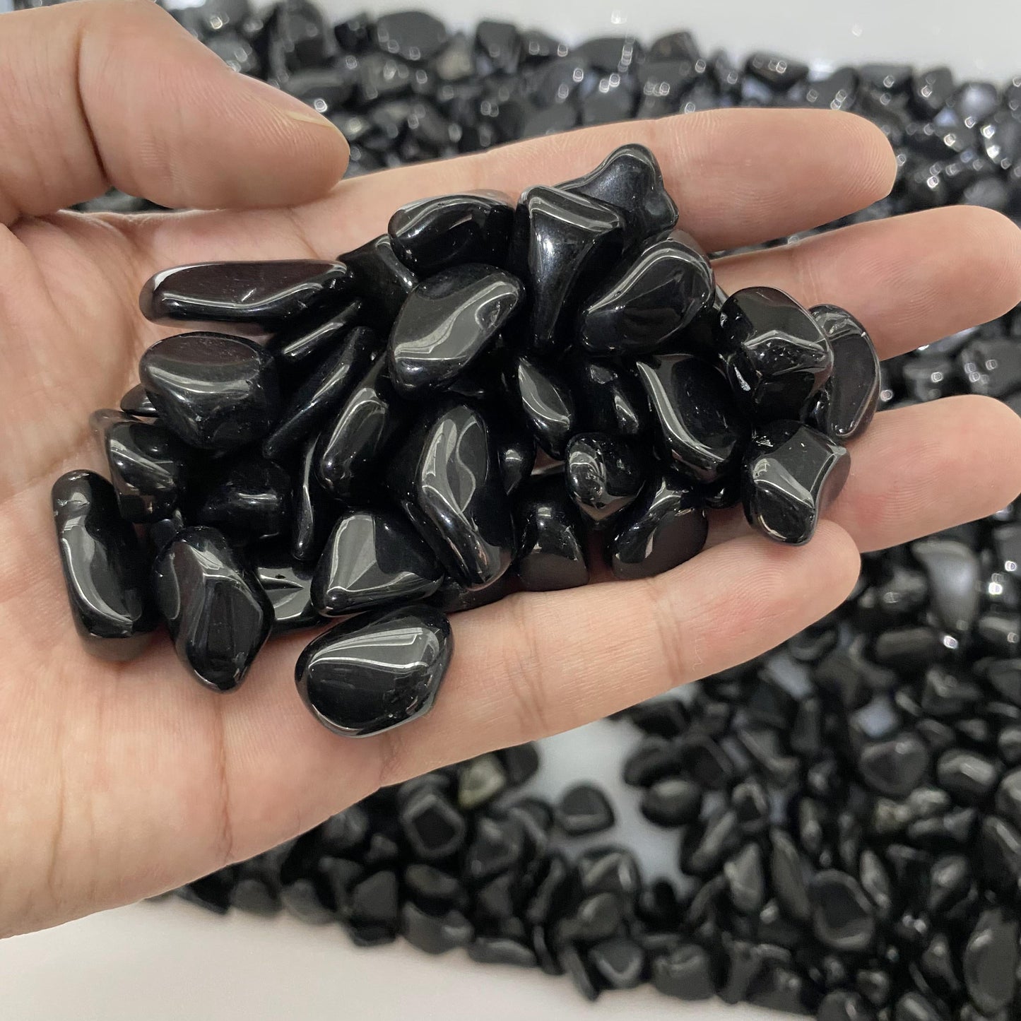 1.5-2.5cm Black Obsidian Crushed Stones In Bulk