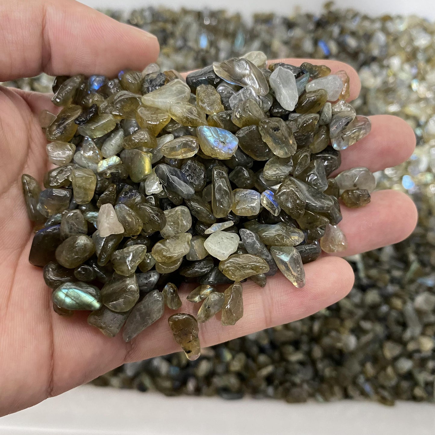 0.5-1.5cm Labradorite Crushed Stones In Bulk