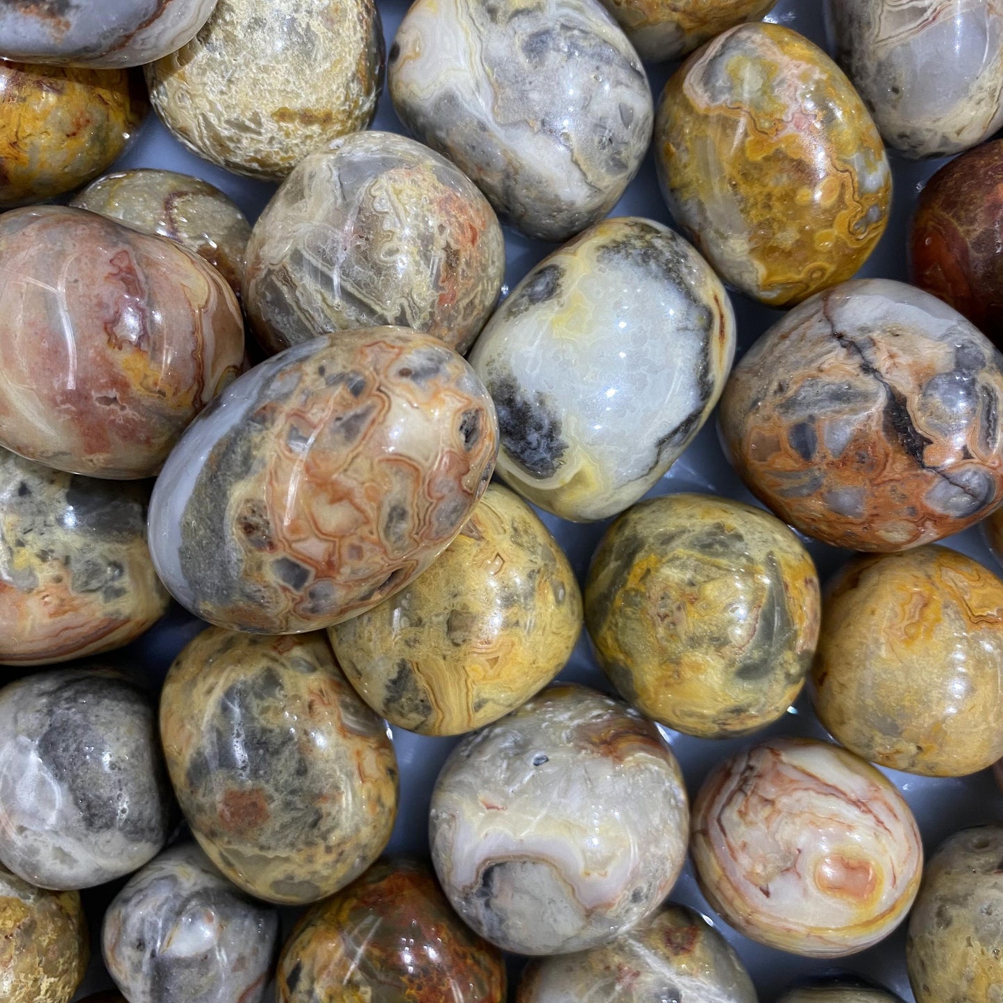 Crazy Agate Tumbled Stones In Bulk
