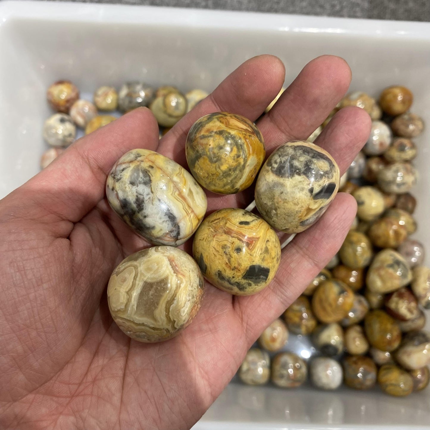 Crazy Agate Tumbled Stones In Bulk