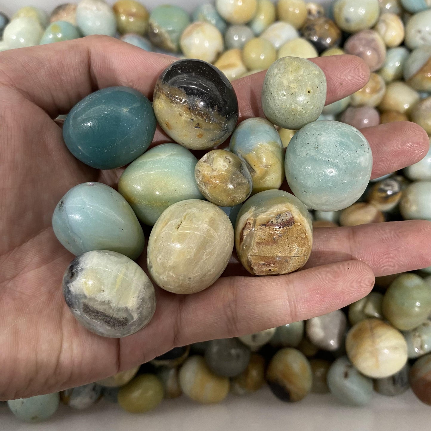 Amazonite Tumbled Stones In Bulk