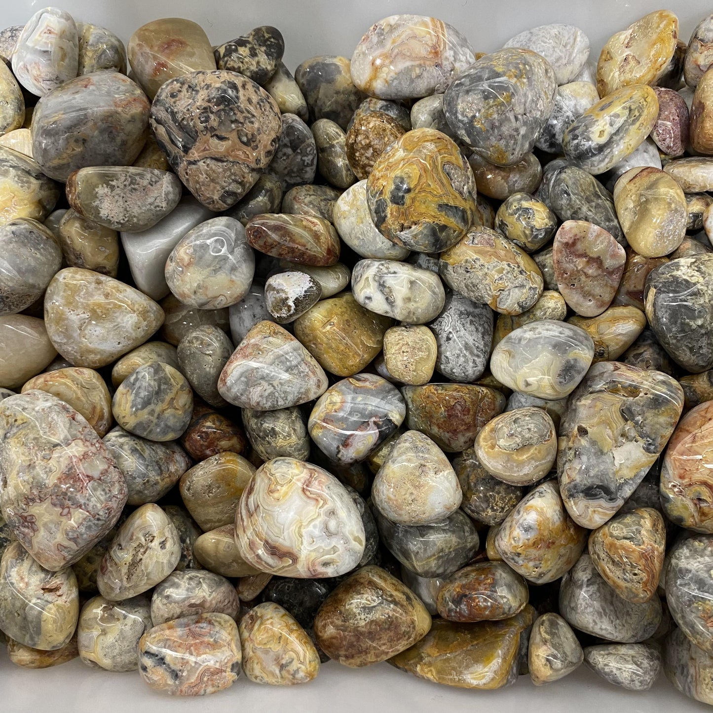 Crazy Agate Tumbled Stones In Bulk
