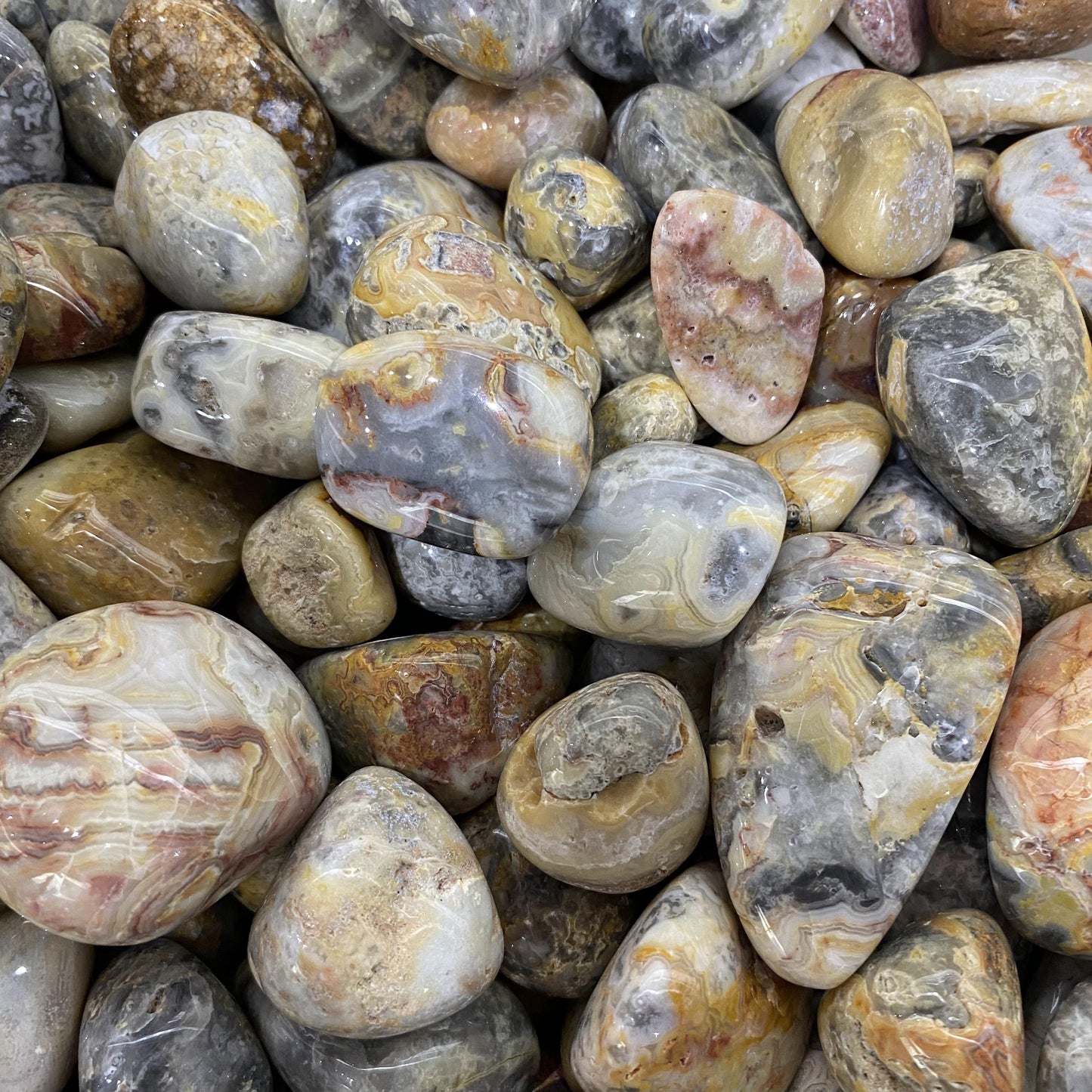 Crazy Agate Tumbled Stones In Bulk