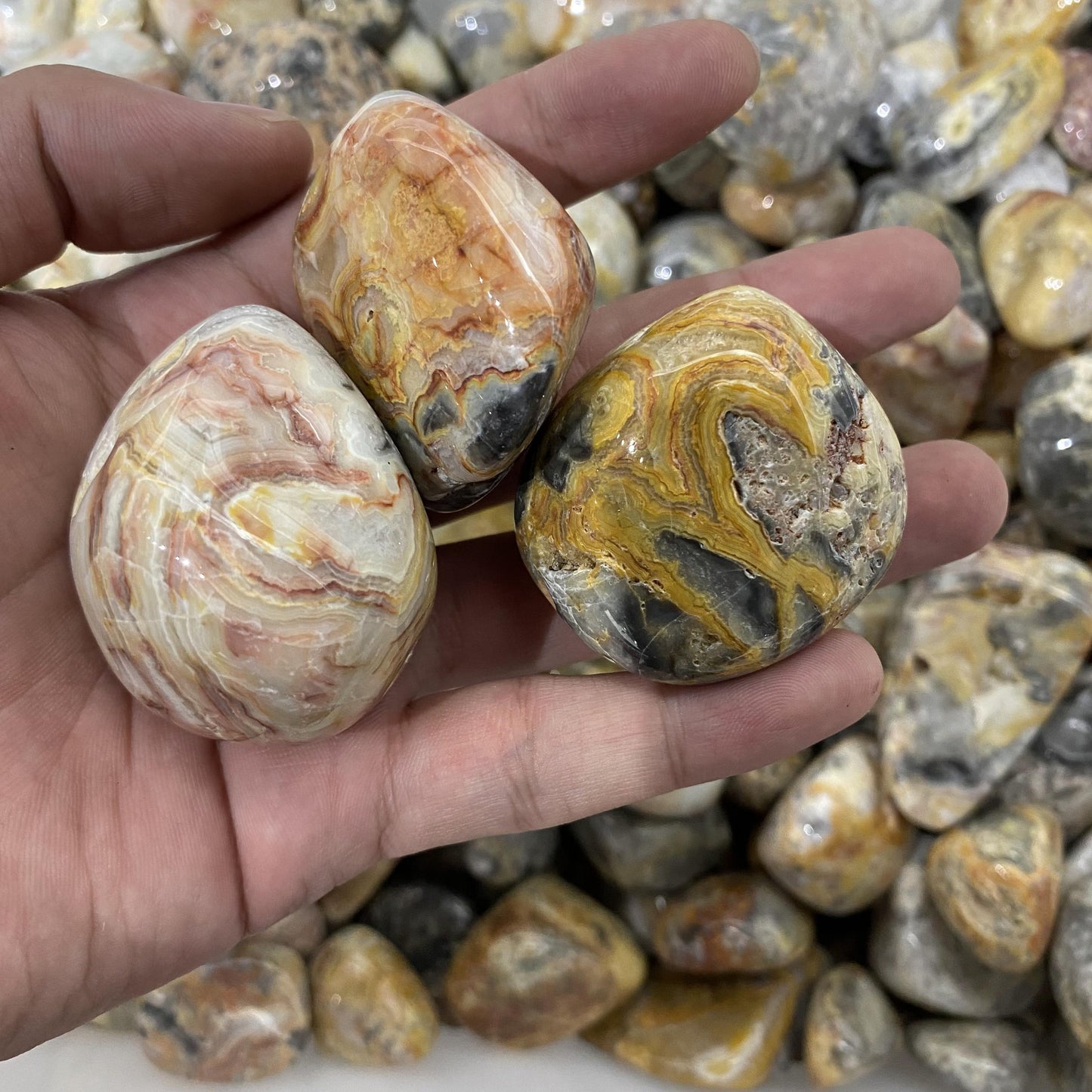 Crazy Agate Tumbled Stones In Bulk