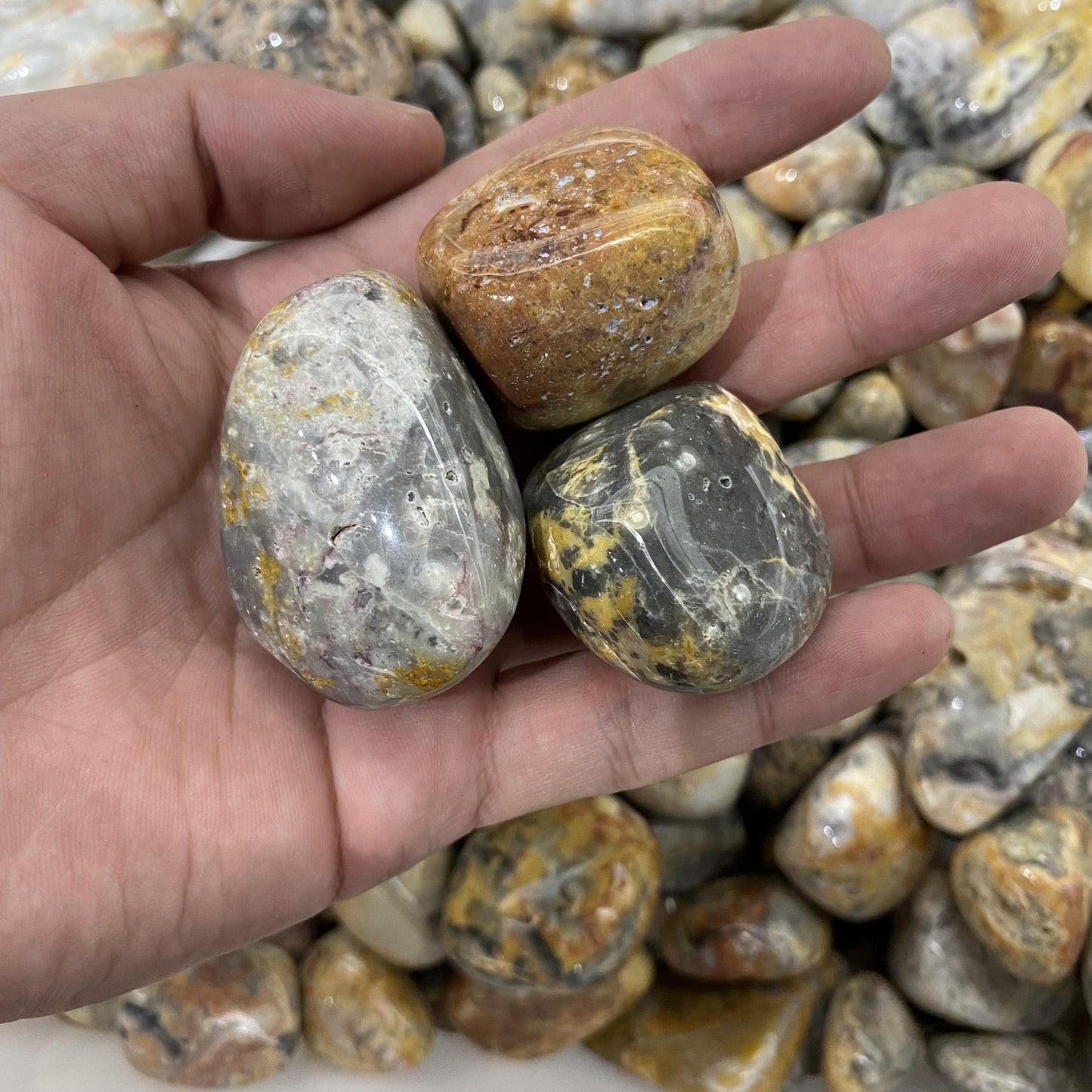 Crazy Agate Tumbled Stones In Bulk
