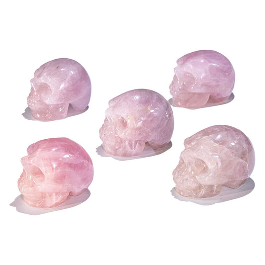 1.5-Inch Rose Quartz Skull In Bulk