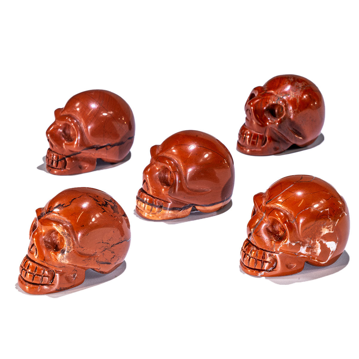 1.5-Inch Red Jasper Skull In Bulk