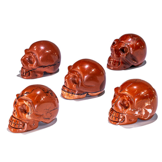 1.5-Inch Red Jasper Skull In Bulk