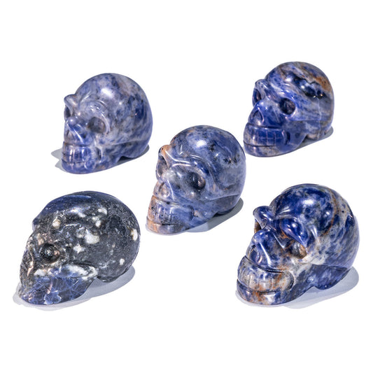 1.5-Inch Sodalite Skull In Bulk