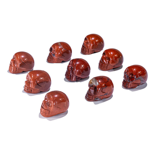 1-Inch Red Jasper Skull In Bulk