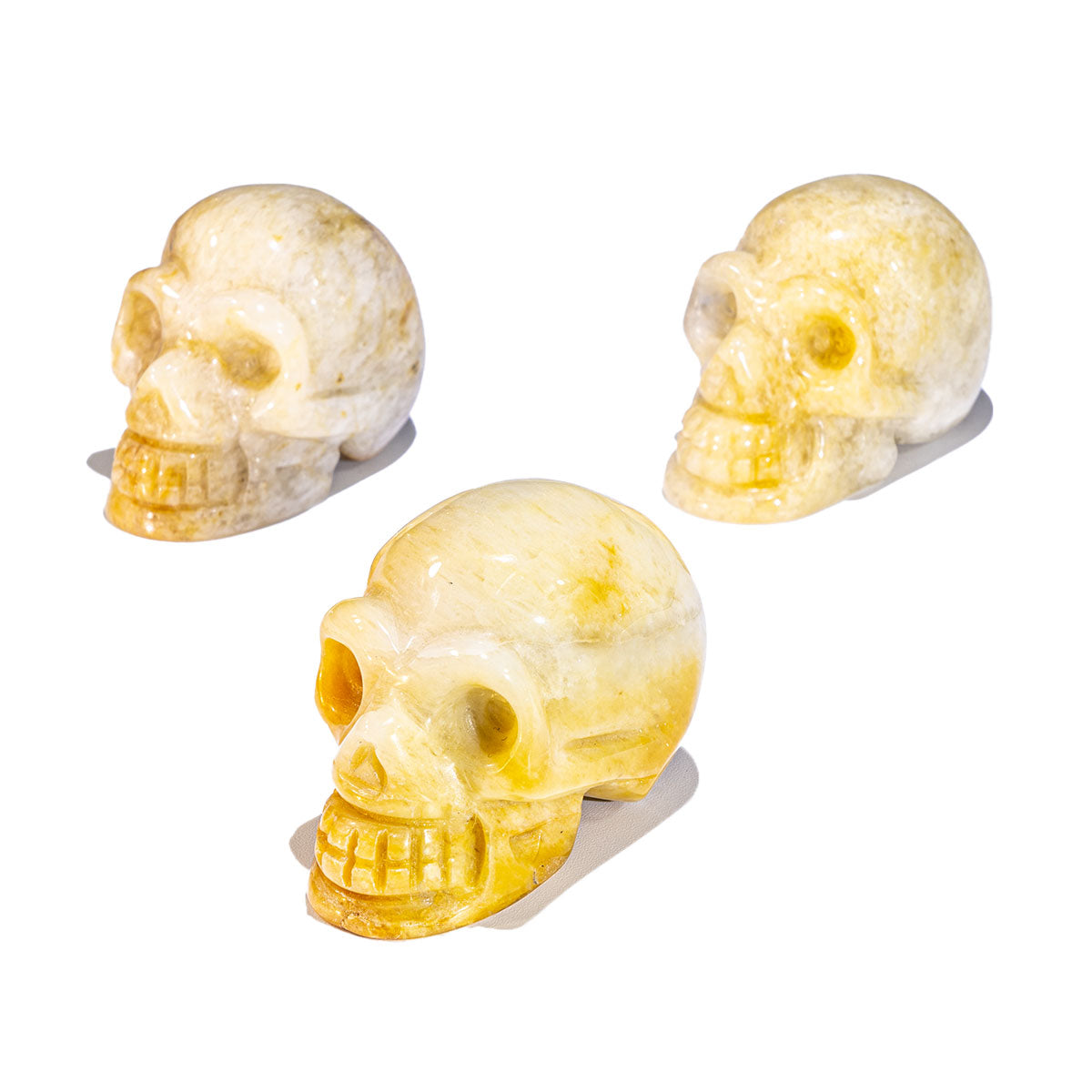 2-Inch Yellow Jade Skull In Bulk