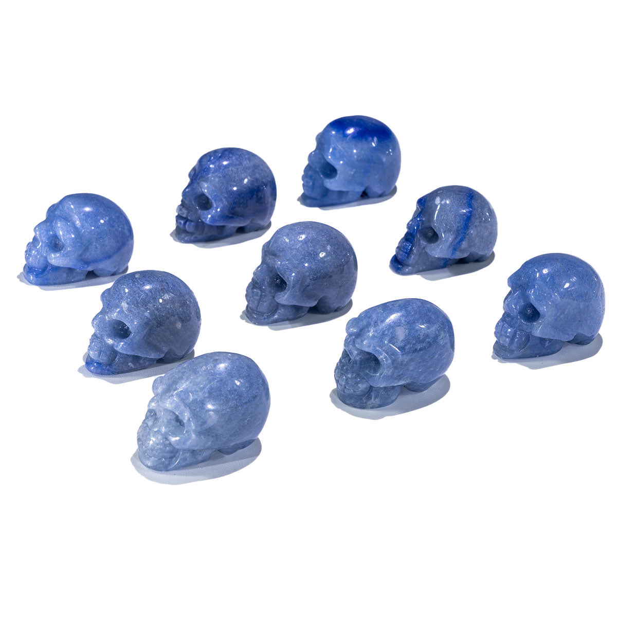 1-Inch Blue Aventurine Skull In Bulk