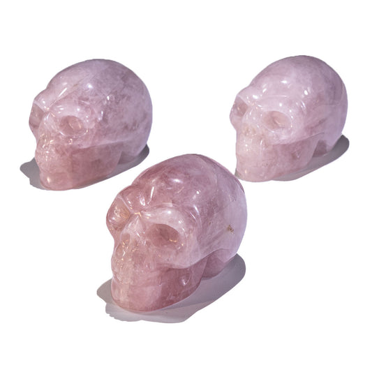 2-Inch Rose Quartz Skull In Bulk