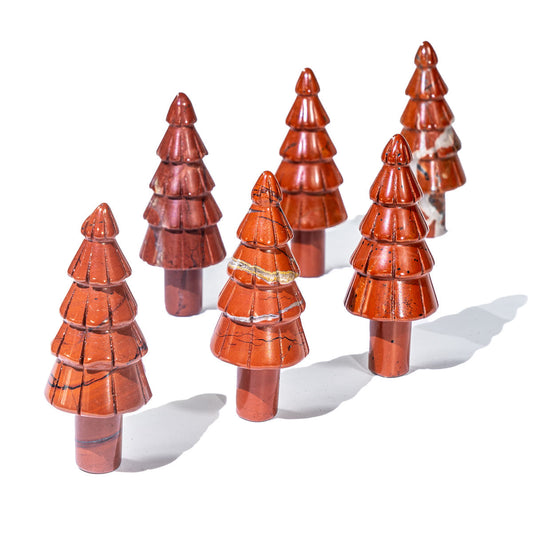 2-Inch Red Jasper Christmas Tree In Bulk