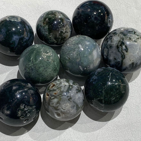 Moss Agate Spheres For Sale