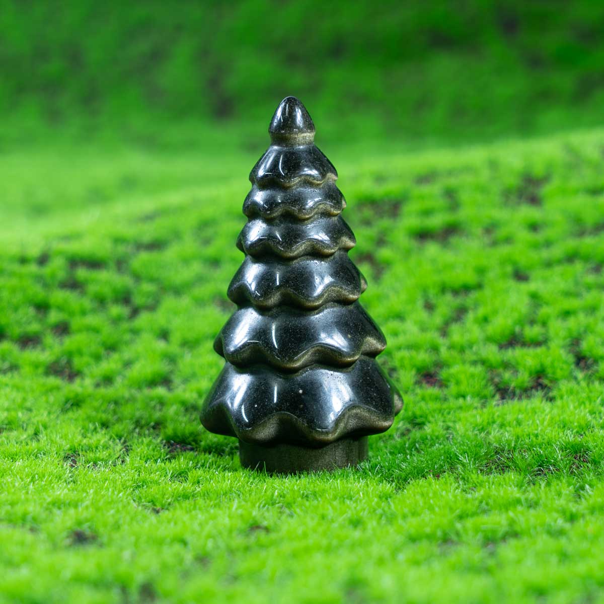 3.5-Inch Golden Obsidian Christmas Tree In Bulk