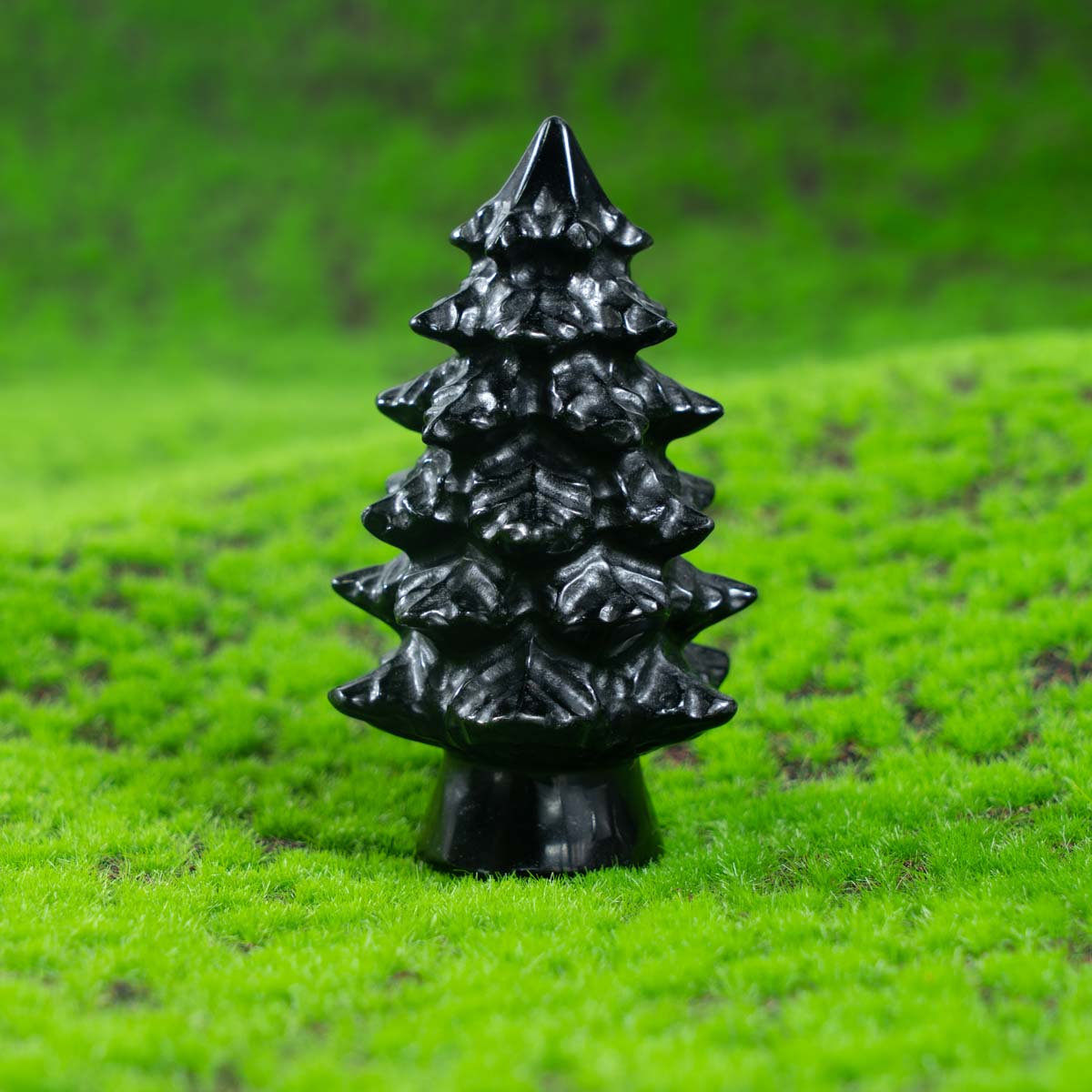 3.5-Inch Black Obsidian Christmas Tree In Bulk