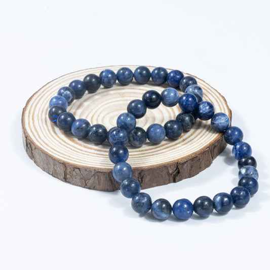 8mm Natural Blue Spot Stone Bracelet Wholesale