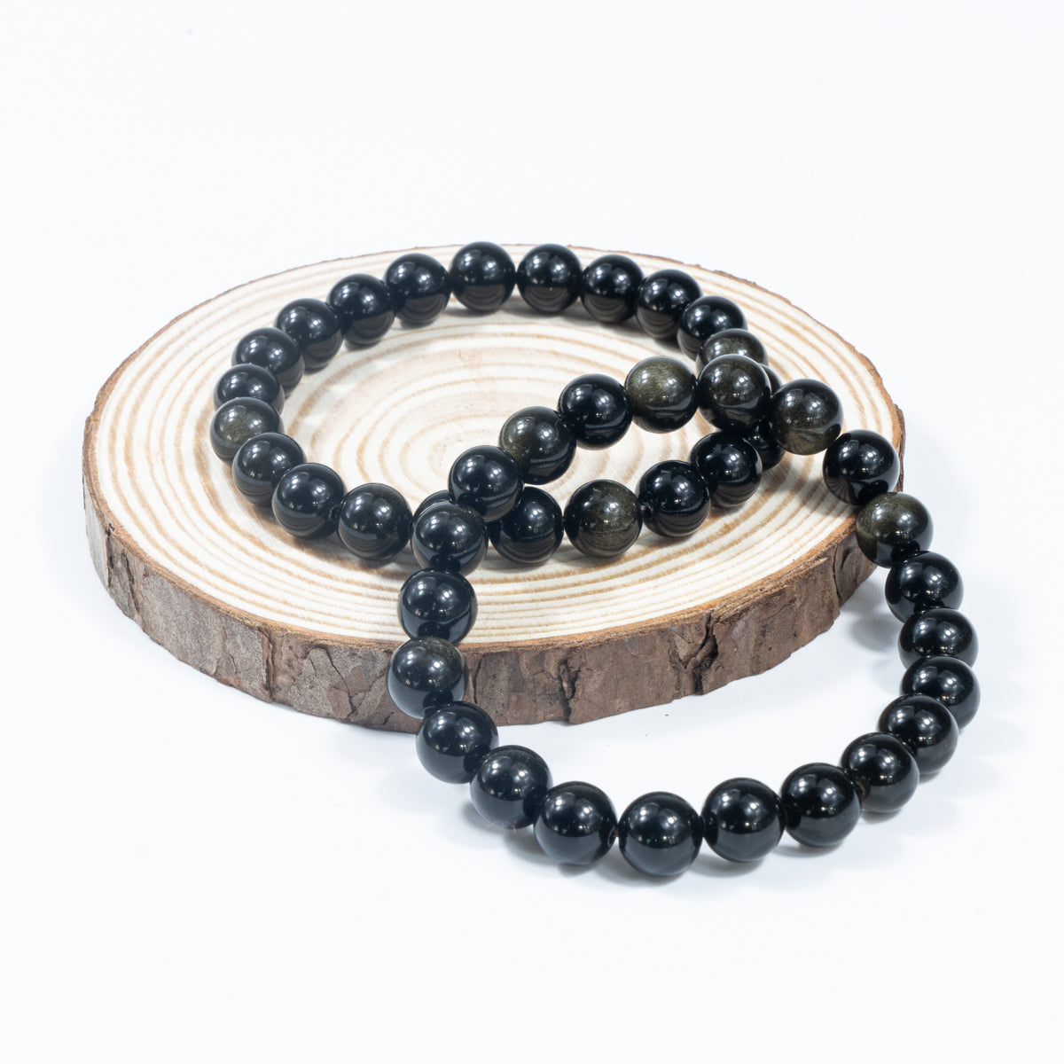 8mm/12mm Natural Golden Obsidian Bracelet Wholesale