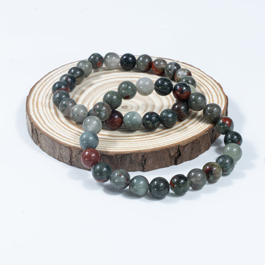 8mm Natural Blood Stone Bracelet Wholesale