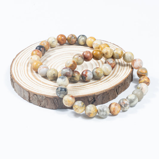 8mm/12mm Natural Crazy Agate Bracelet Wholesale