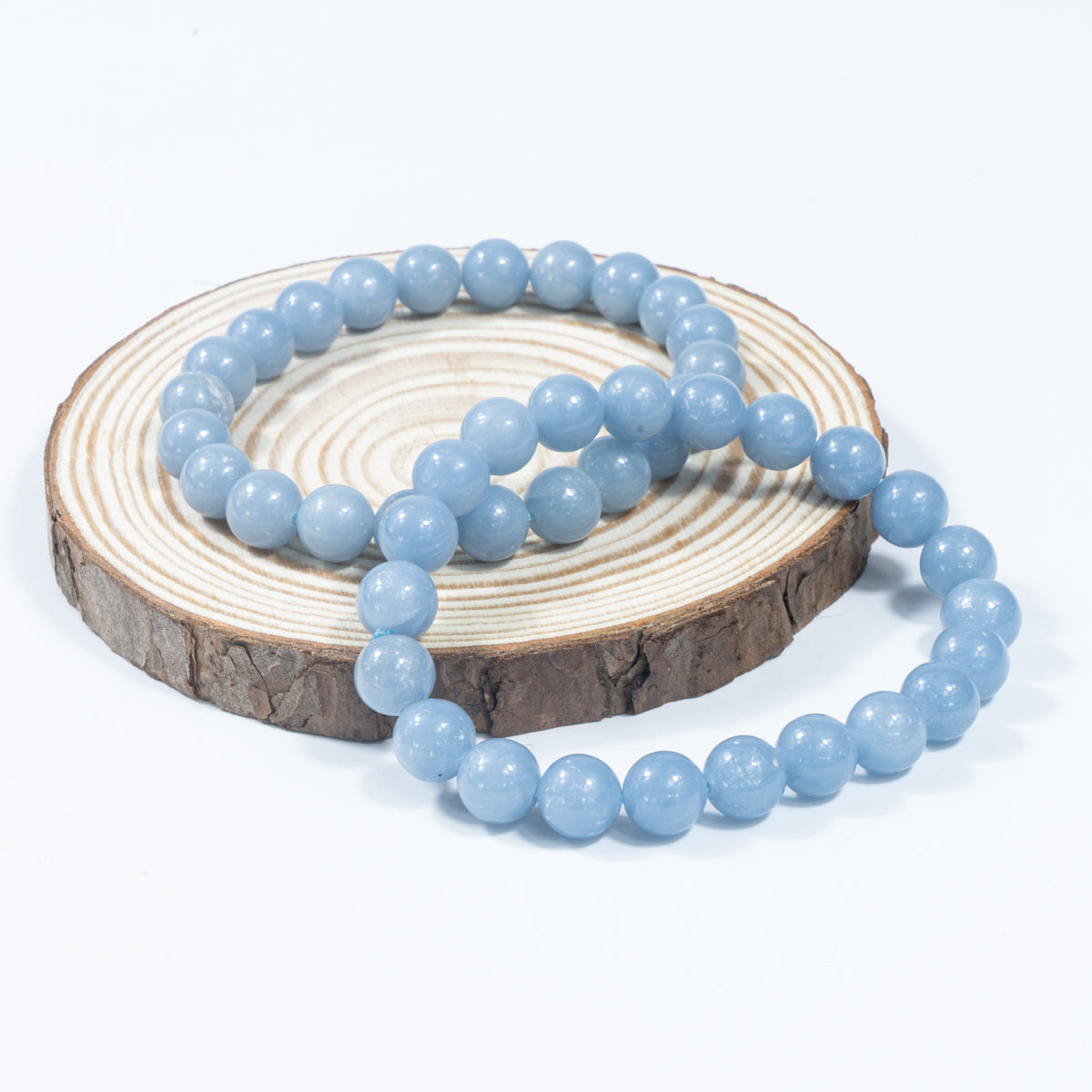 8mm Natural Angelite Bracelet Wholesale