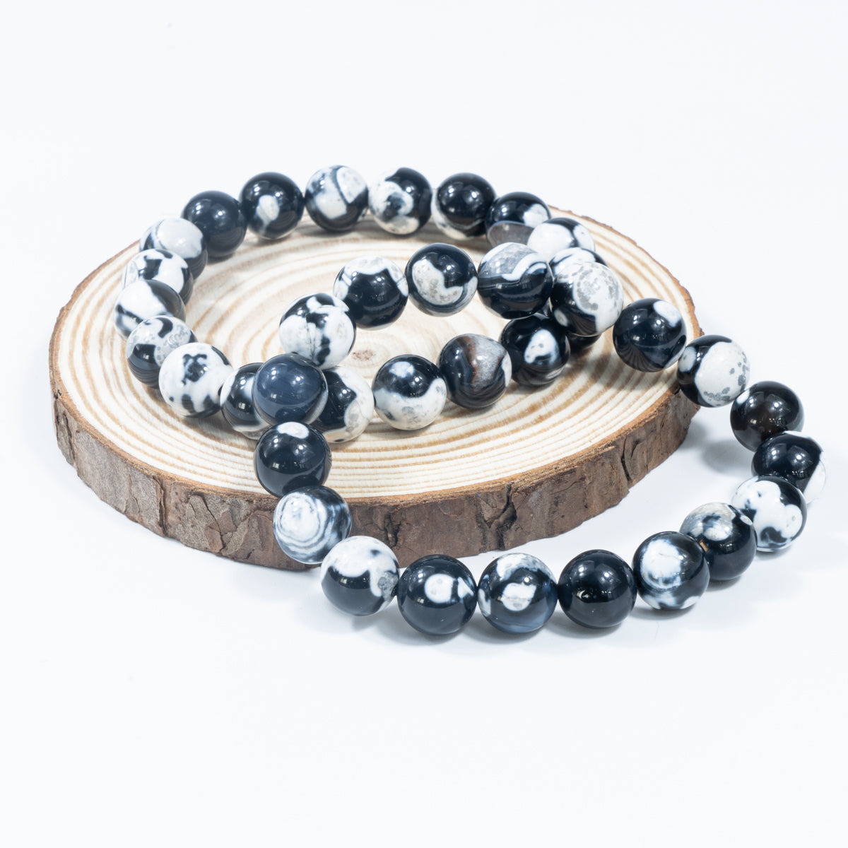 10mm Beaded Natural Agate Bracelet Wholesale