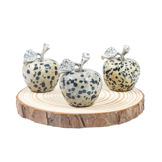 3cm Dalmatian Jasper Apple In Bulk