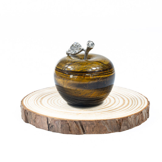 Manzana de piedra de ojo de tigre de 4 cm a granel