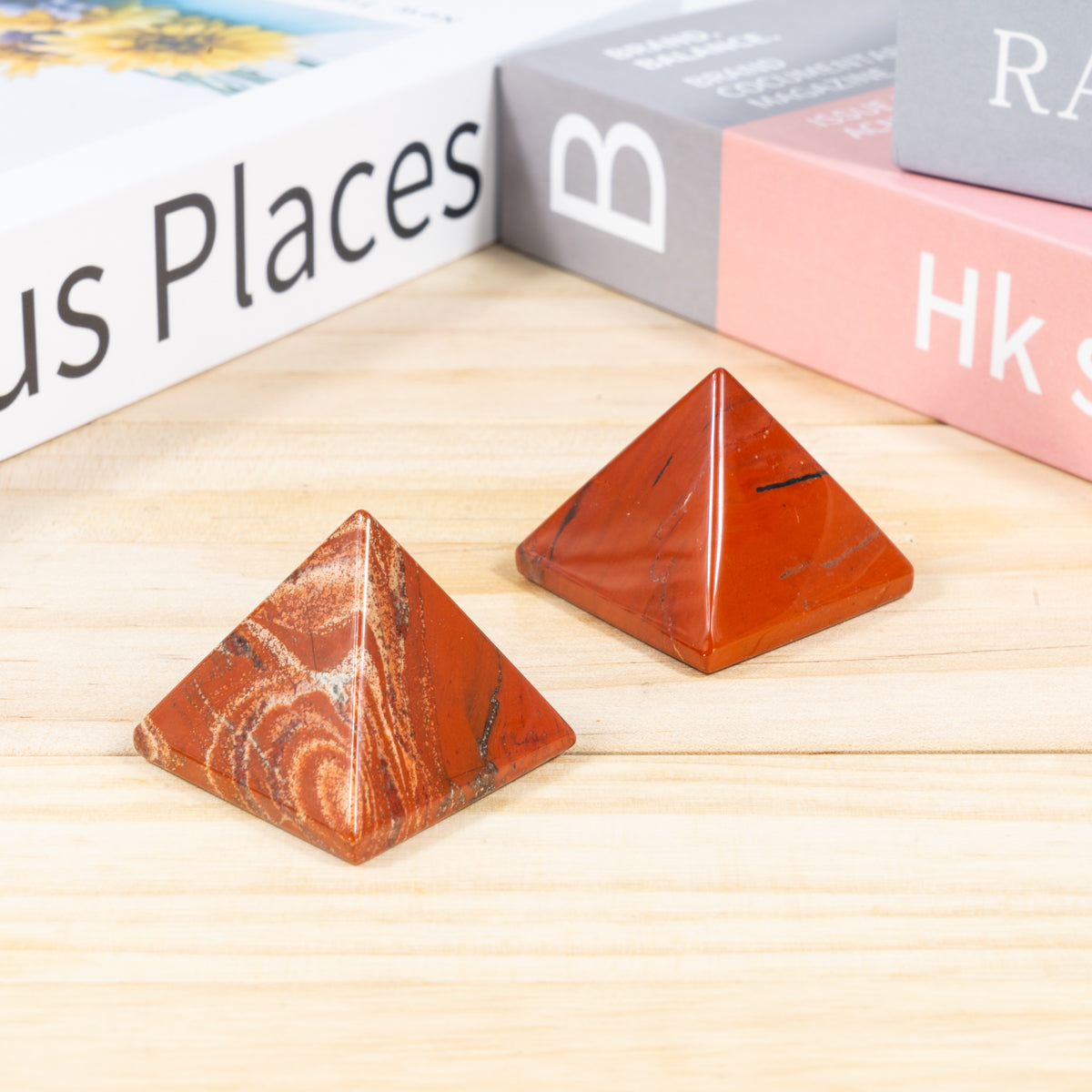 3cm Red Jasper Pyramid In Bulk