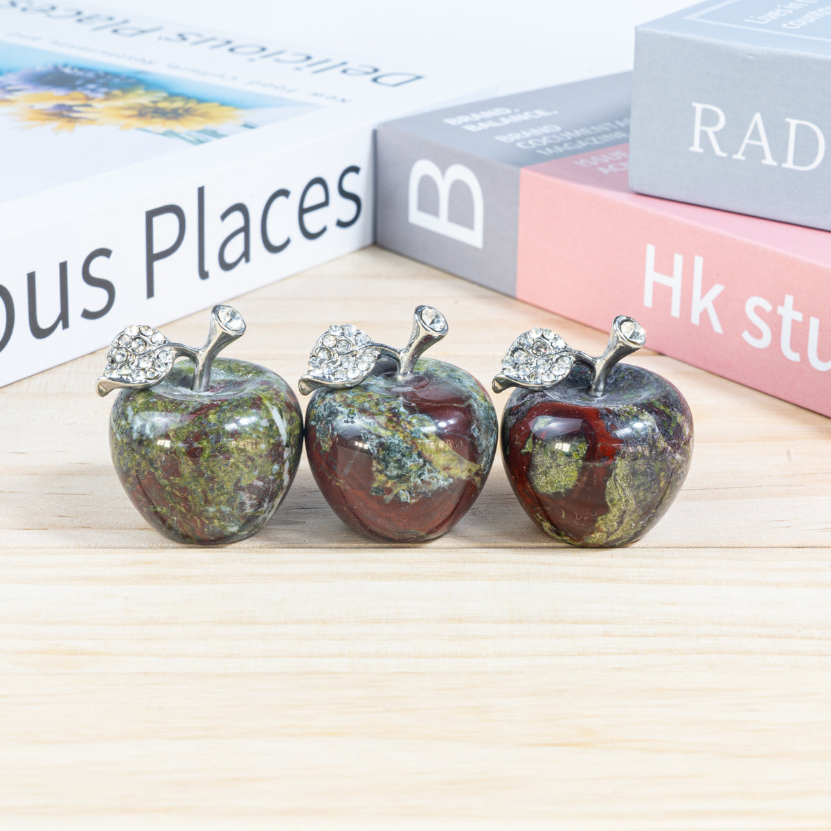 3cm Dragon Blood Stone Apple In Bulk