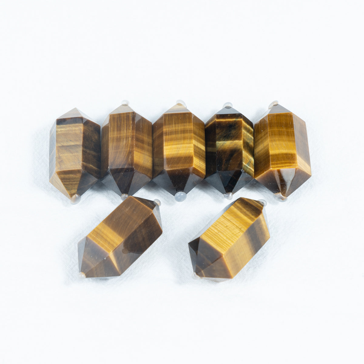 4.5cm Tiger Eye Stone Little Double-point In Bulk