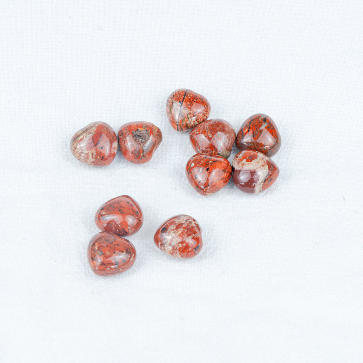 Mini Red Jasper Heart In Bulk