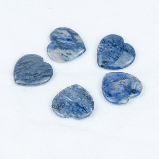 3cm Sodalite Heart Flake In Bulk