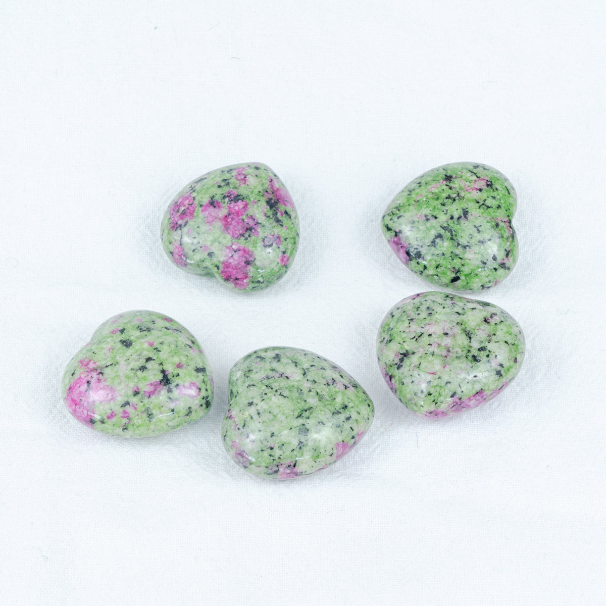 3cm Ruby in Zoisite Heart In Bulk