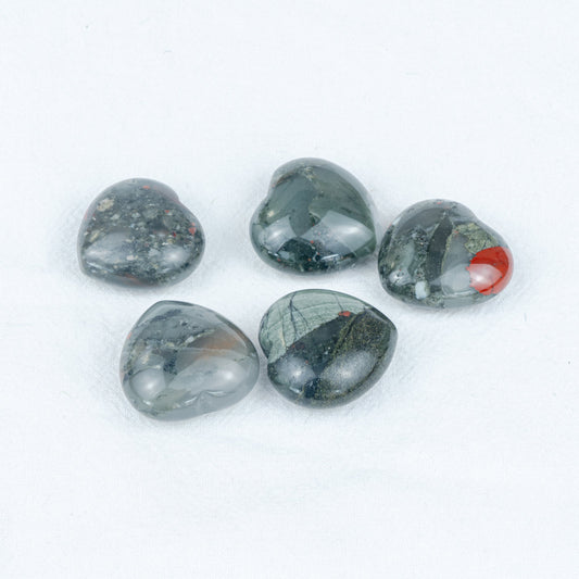 3cm Blood Stone Heart In Bulk