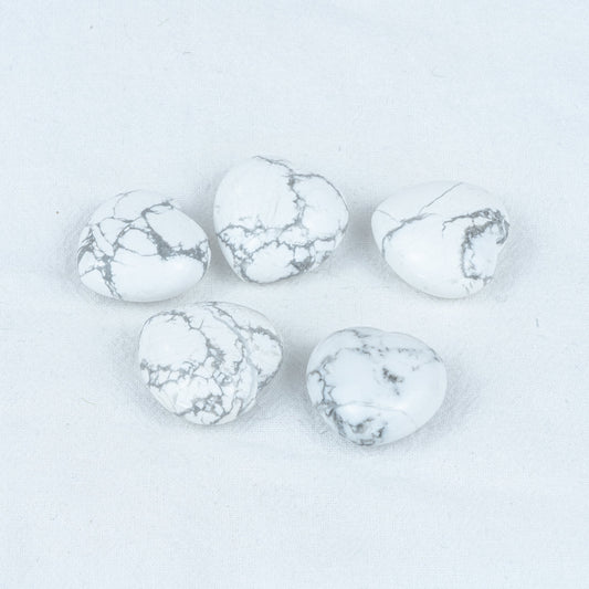 3cm Howlite Heart In Bulk