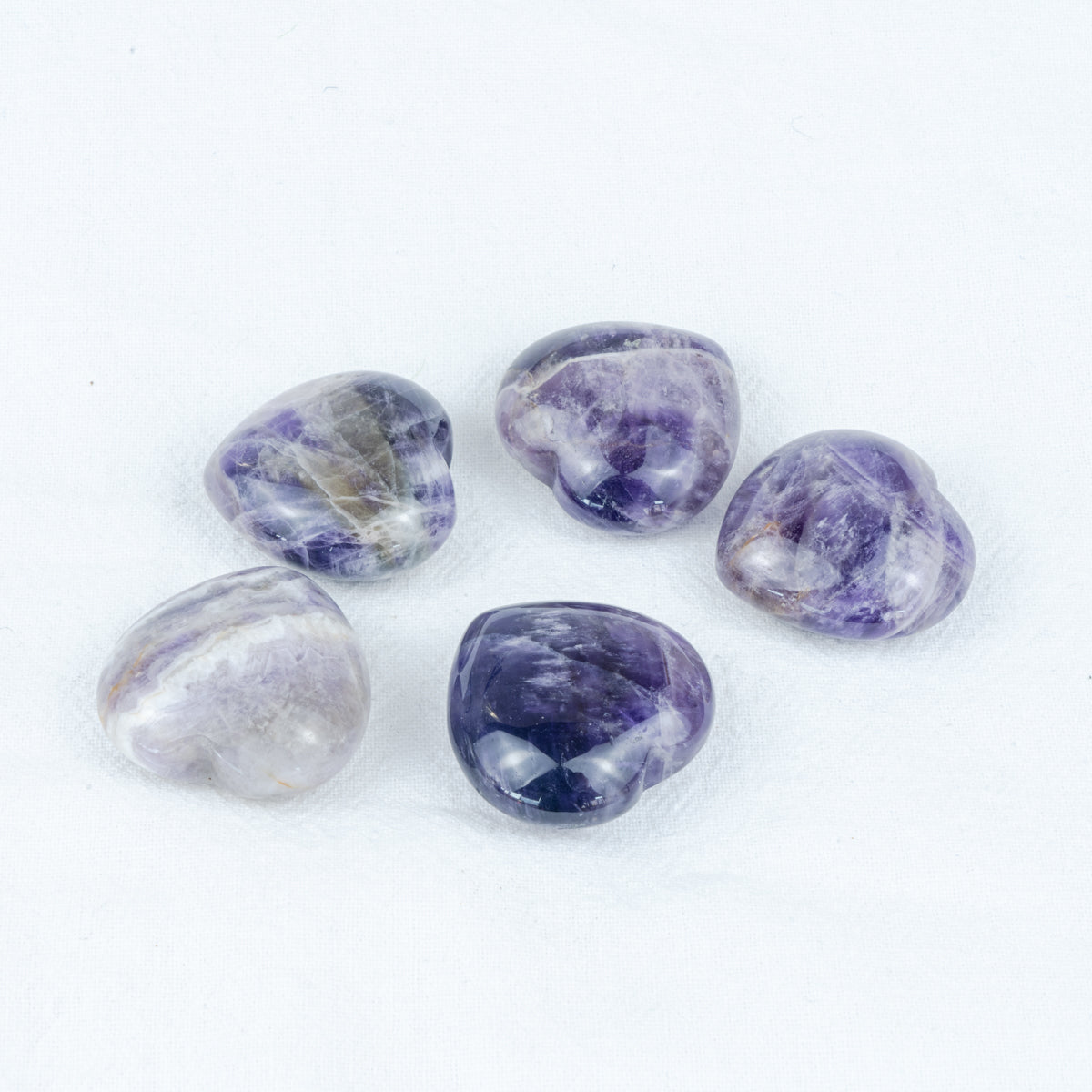 3cm Dream Amethyst Heart In Bulk