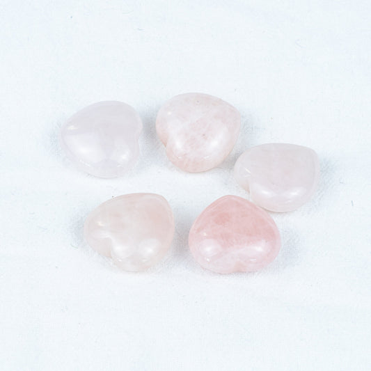 3cm Rose Quartz Heart In Bulk