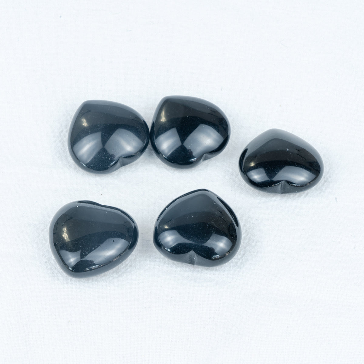 3cm Black Obsidian Heart In Bulk