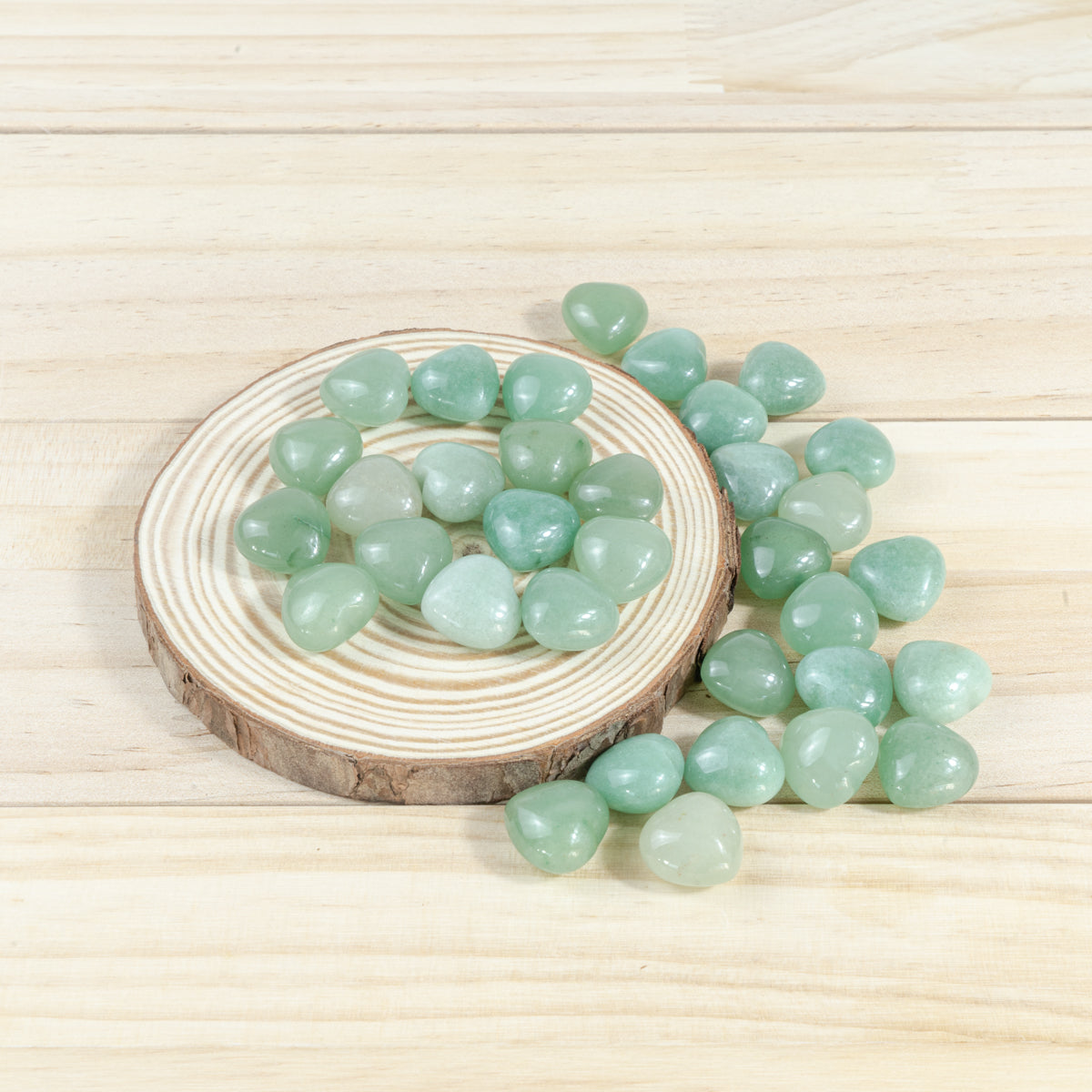 Mini Green Aventurine Heart In Bulk