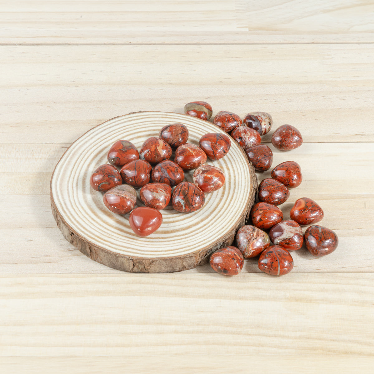 Mini Red Jasper Heart In Bulk