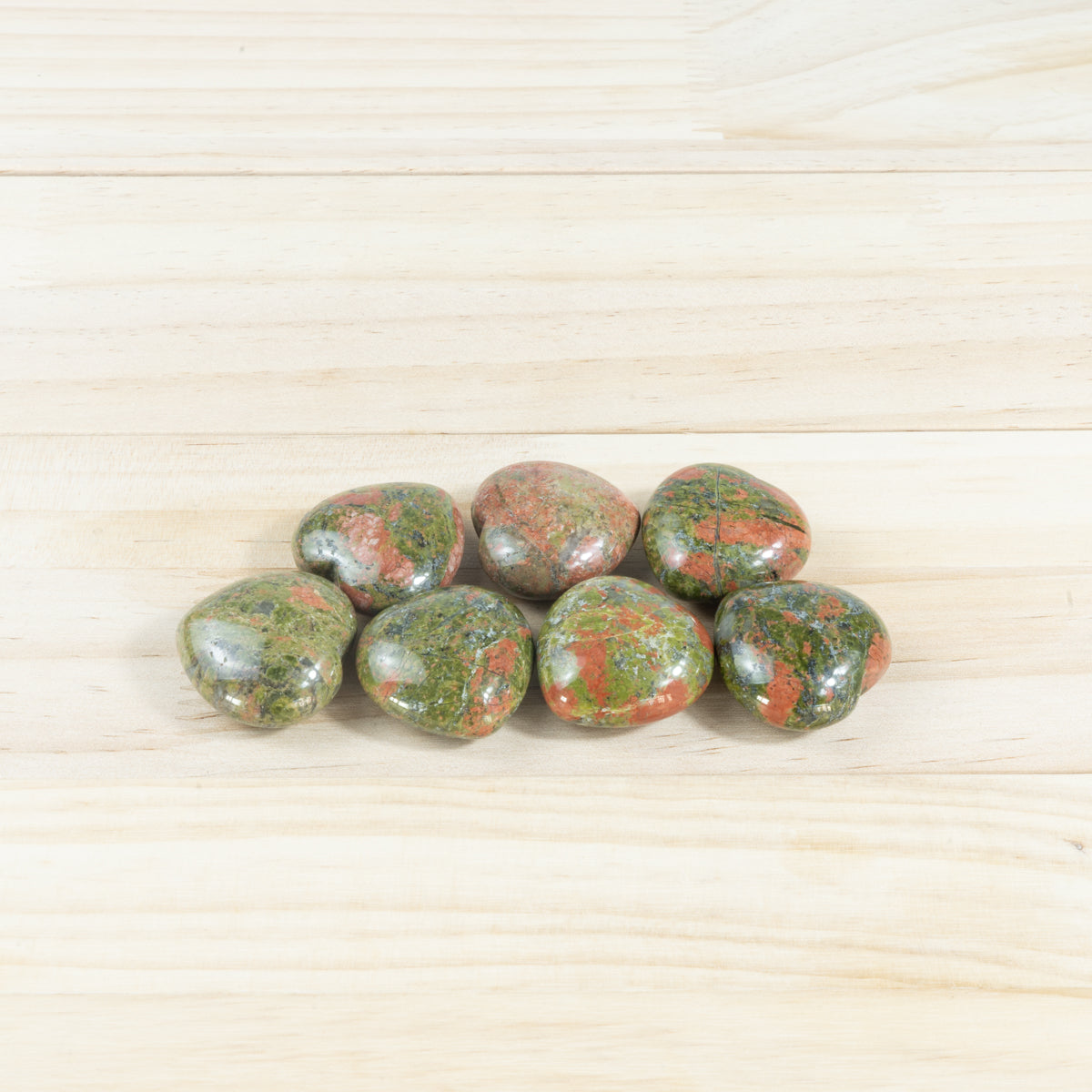 3cm Unakite Heart In Bulk