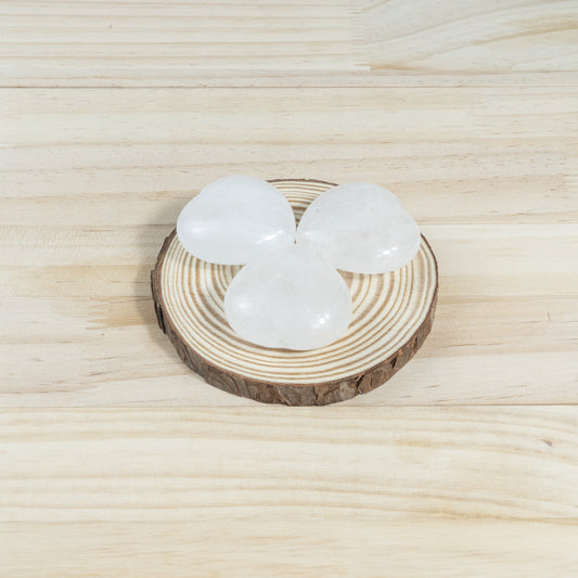 4cm Clear Quartz Heart In Bulk