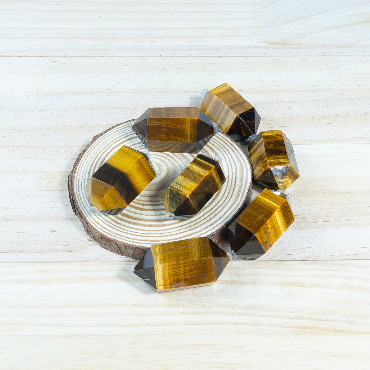 4.5cm Tiger Eye Stone Little Double-point In Bulk